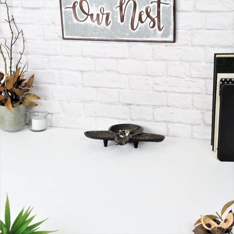 Black Cast Iron Bumble Bee Decor Piece
