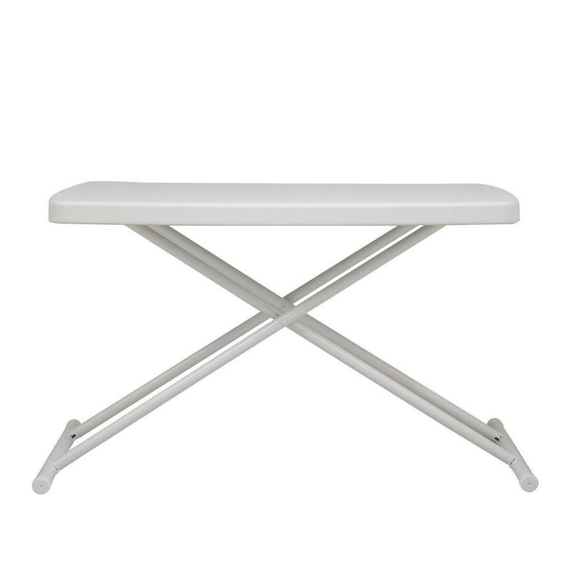 30x20inch Folding Table Lifting Picnic Camping Dining Rectangle White