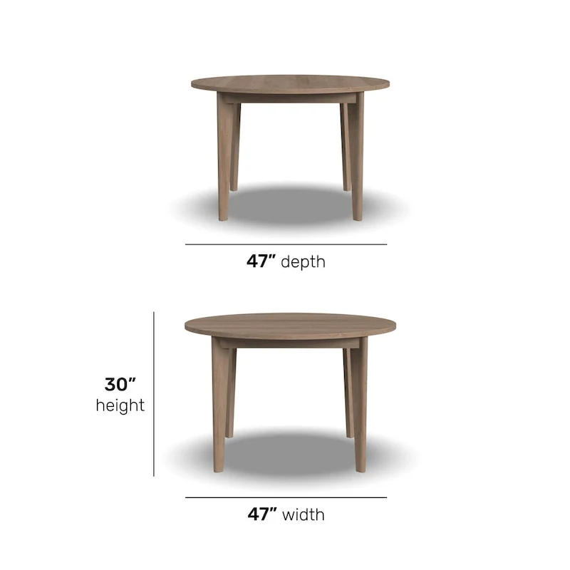 Brentwood Brown Wood Round Dining Table - N/A