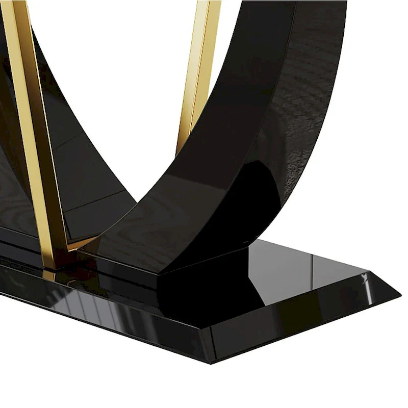 Modern Stylish Rectangular Coffee Table with Glass Top and Wooden Base