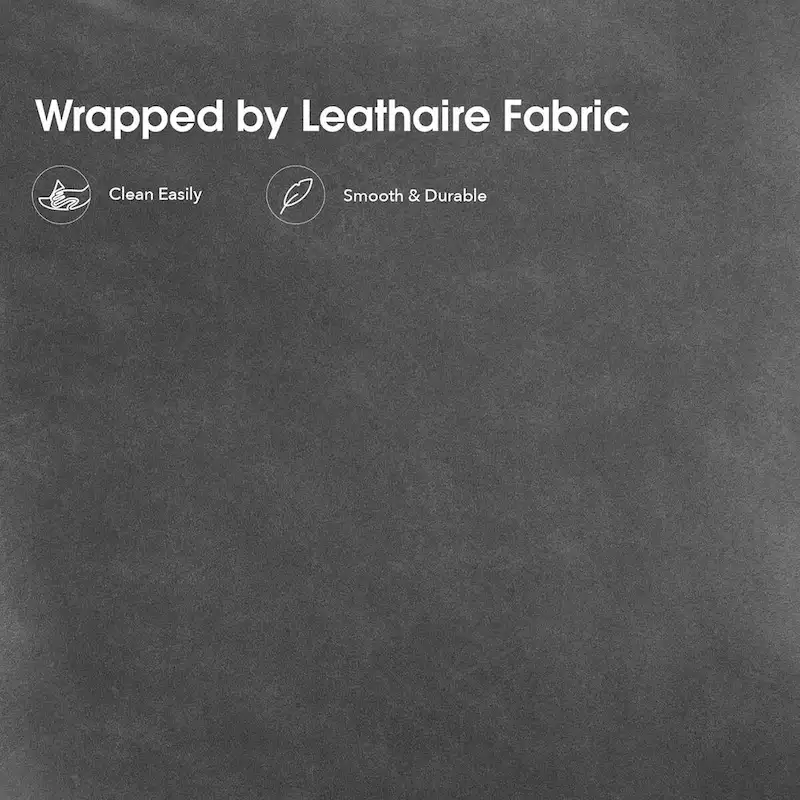 Leathaire Fabric Accent Chair with Ottoman