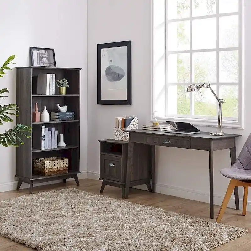 Caffoz Home Office Modern Writing Desk with Drawer and USB Hub