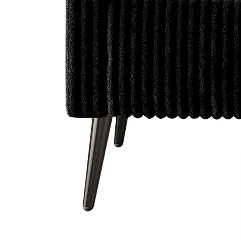 Velvet Upholstered 2.5-Seater Sofa with Metal Legs