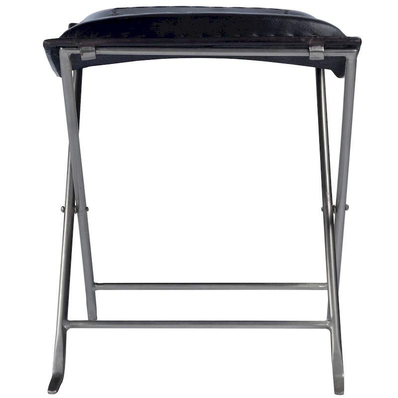 Handmade Butler Melton Leather Stool (India)