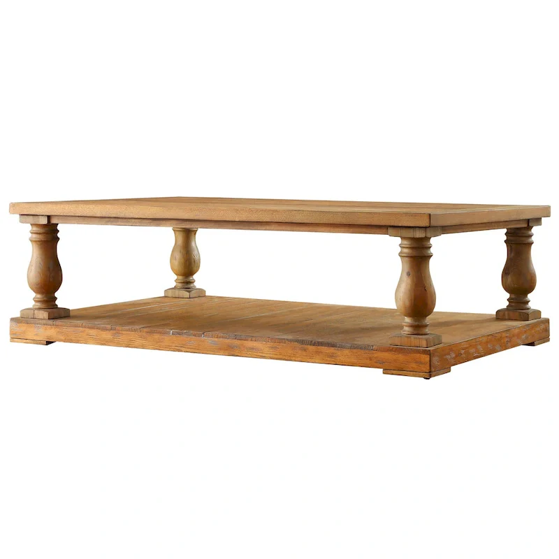 Rustic Baluster 60-Inch Coffee Table