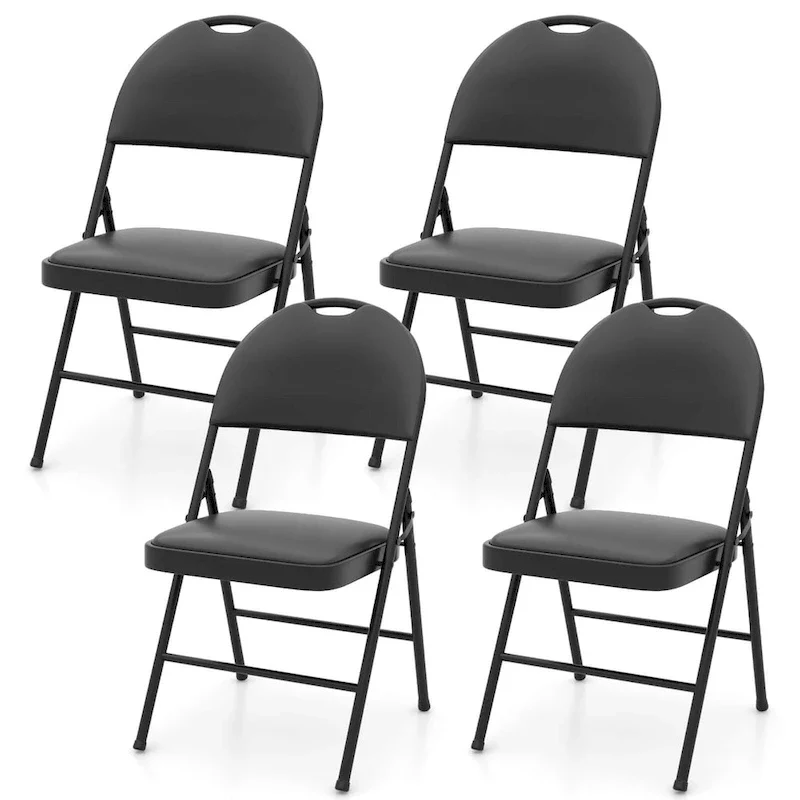 2/4/8/10/12 PCS Folding Padded Party Chairs with Metal Frame