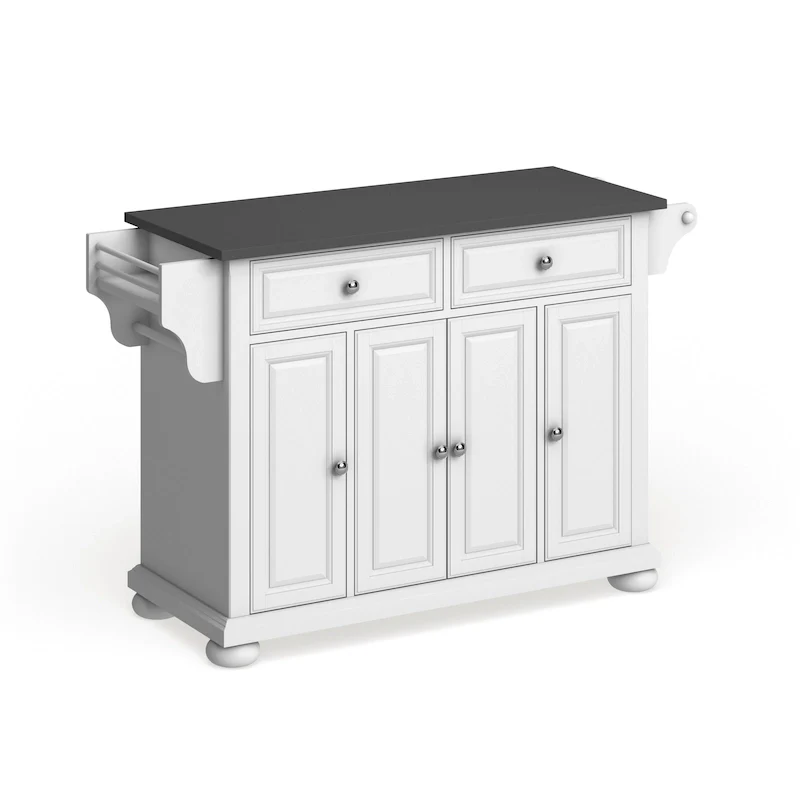 Alexandria Stainless Steel Top Full Size Kitchen Island/Cart - 18d x 51.5w x 34h