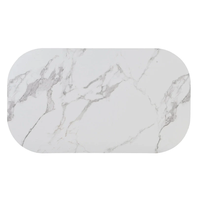 7-Piece Iron Dining Table Set with Table and Six Chairs