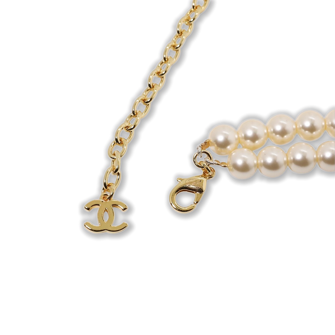 CCL121 Chanel pearl long chain sweater necklace - ccjewelryacc