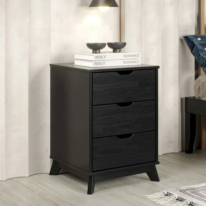 Purcell Wood 3 Drawer Nightstand