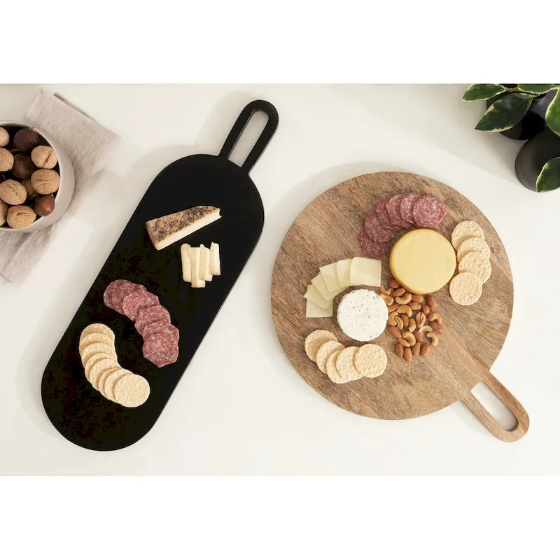 Kate and Laurel Staven 2 Piece Wood Serving Board Set