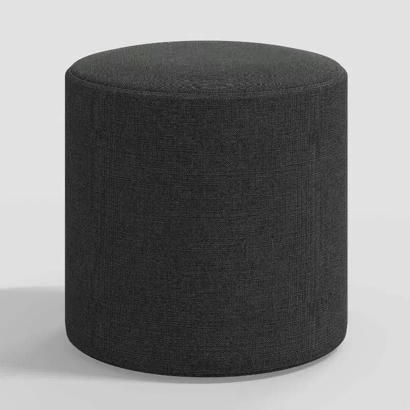 Skyline Furniture Round Thalia Ottoman Linen