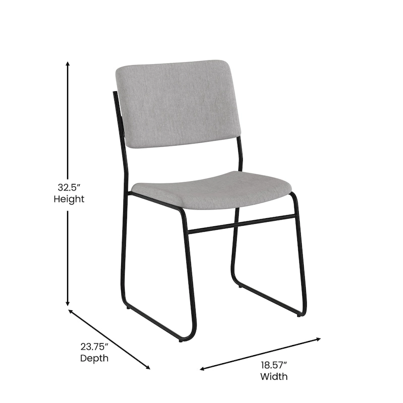 500 lb. Capacity High Density Stacking Chair with Sled Base