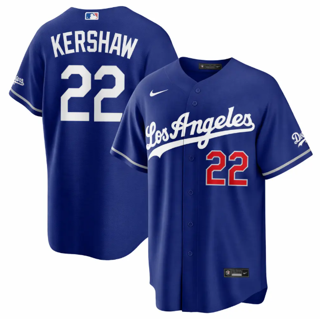 Dodgers 2026 Clayton Kershaw Royal Alternate Stadium Jersey Stitched