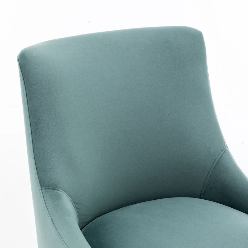 Velvet Upholstered Dining Chair Set of 4, Modern Glam Armless Side Chair