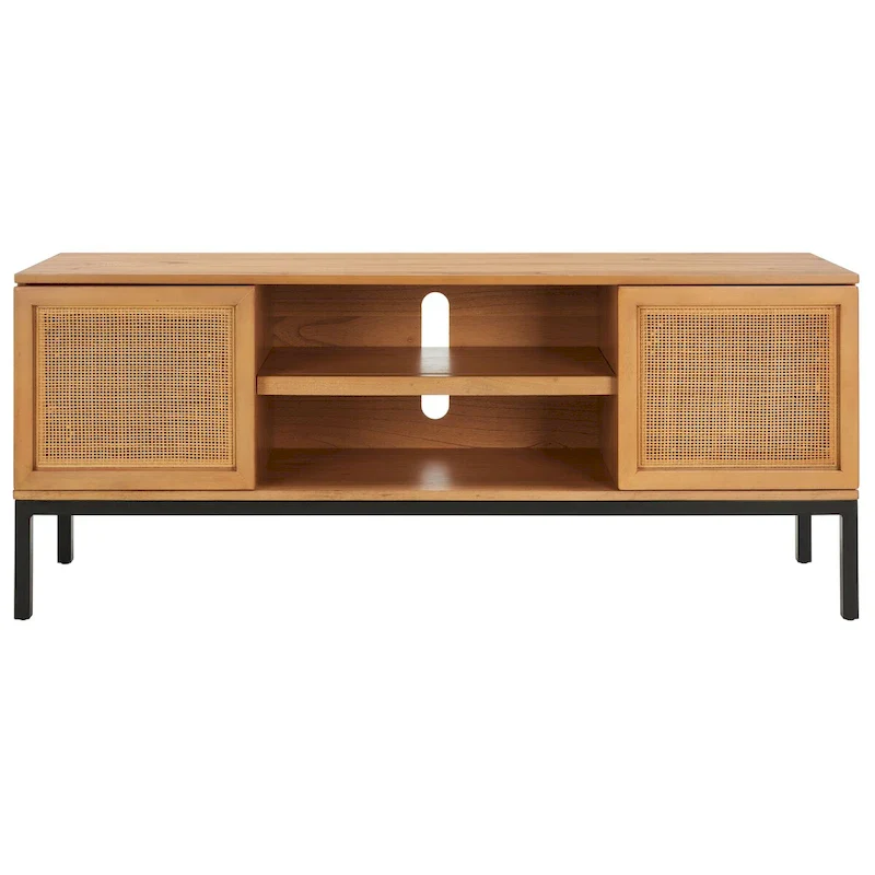Cristen 1 Shelf Rattan Media Stand - 54  W x 15  D x 22  H - 54Wx15Dx22H