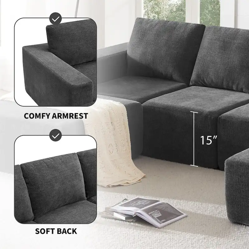 Modular U Shaped Sectional Sofa