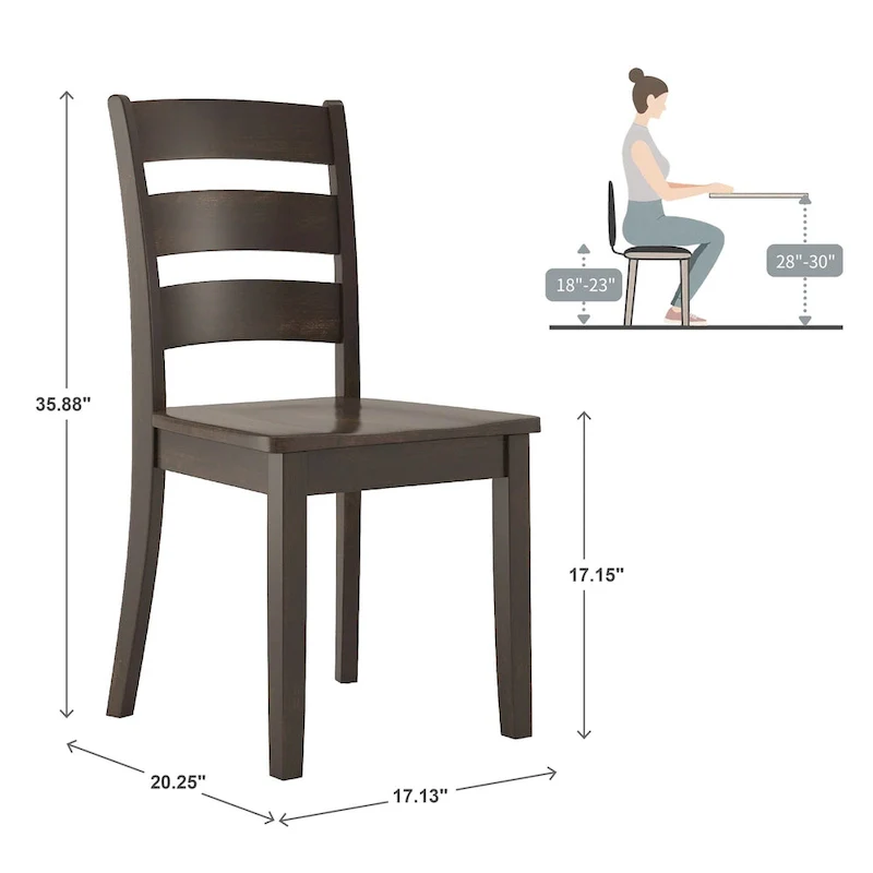 Wilmington II 60-Inch Rectangular Antique Black Dining Set by iNSPIRE Q Classic
