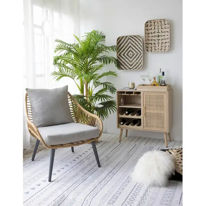 A&B Home Natural Wine Cabinet