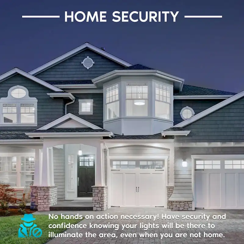 Luxrite A19 LED Dusk to Dawn Light Bulbs Lighting Enclosed Fixture Rated 800lm Damp Rated E26 2 Pack