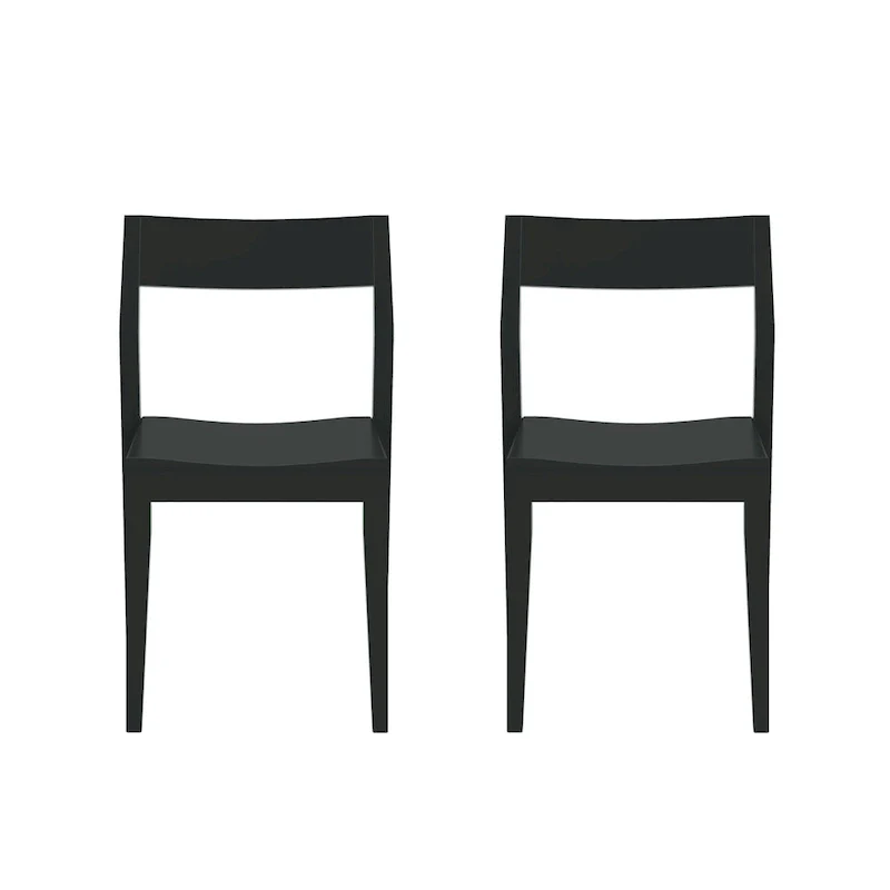 Plank and Beam Modern Solid Wood Dining Chair - Set of 2