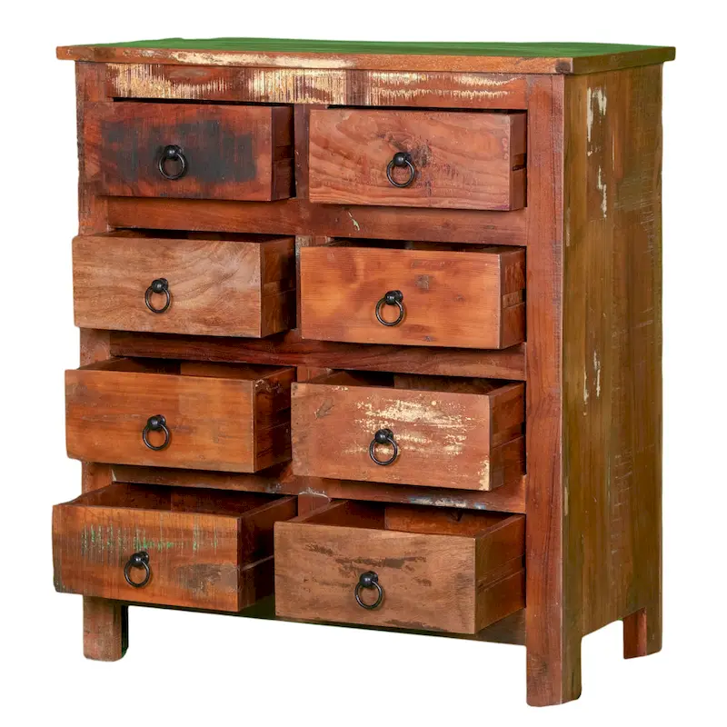 Maadze 32  Wide Reclaimed wood 8-Drawers Chest