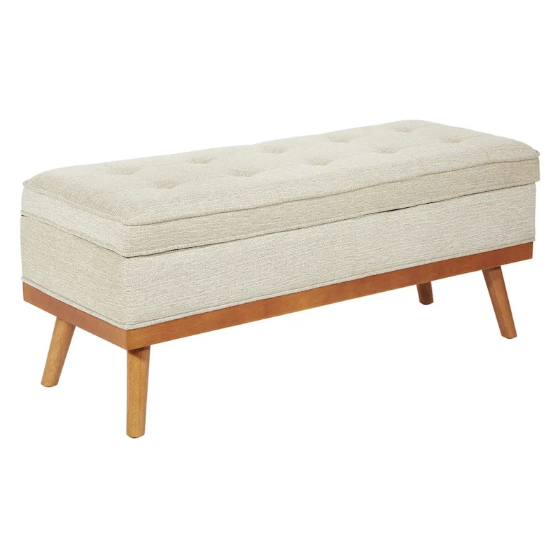 OS Home and Office Furniture Model Katheryn Storage Bench - Linen