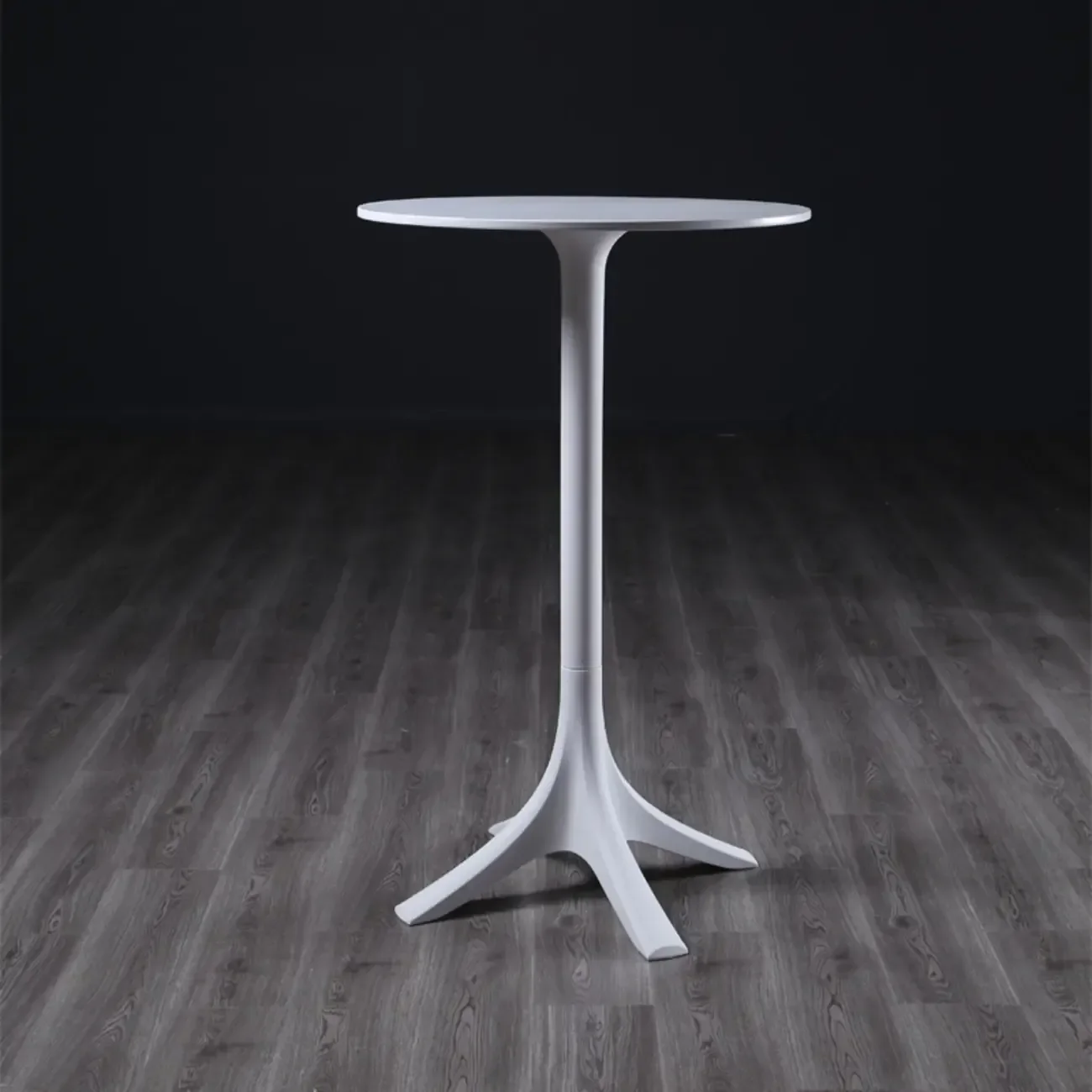 Fashion Synthetic Round White Fixed Top Bar Tables