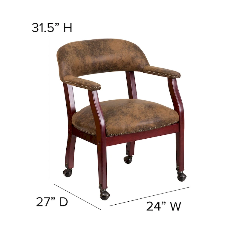 Conference Chair with Accent Nail Trim and Casters