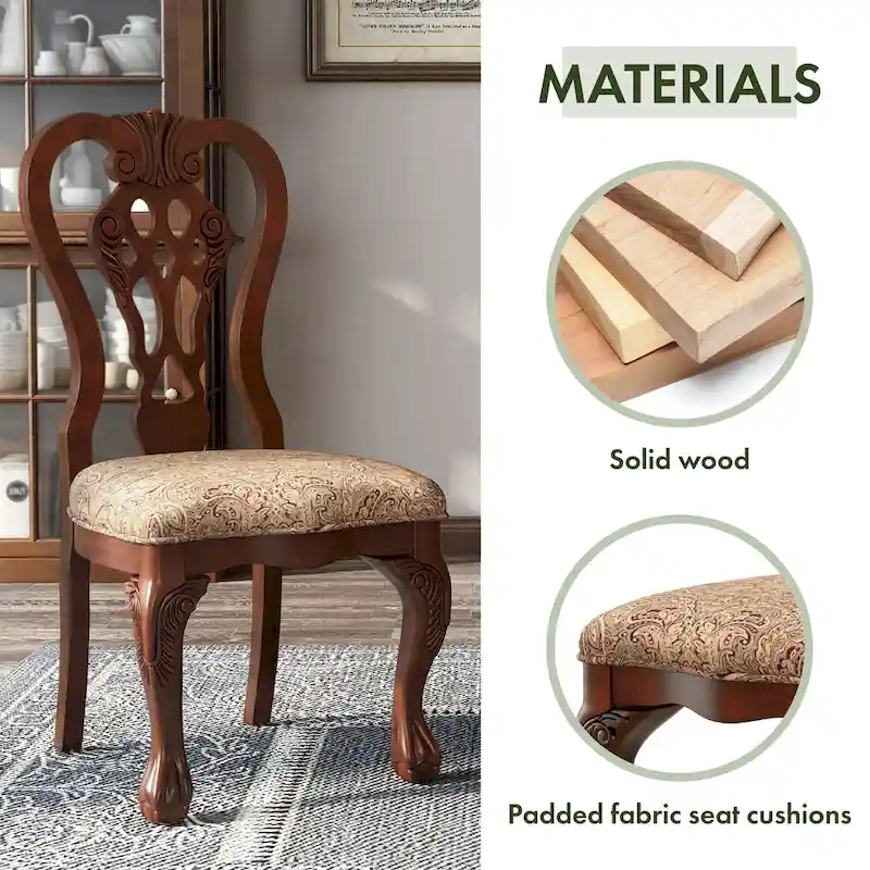 Carpia Traditional Wood Dining Chairs (Set of 2) by Furniture of America