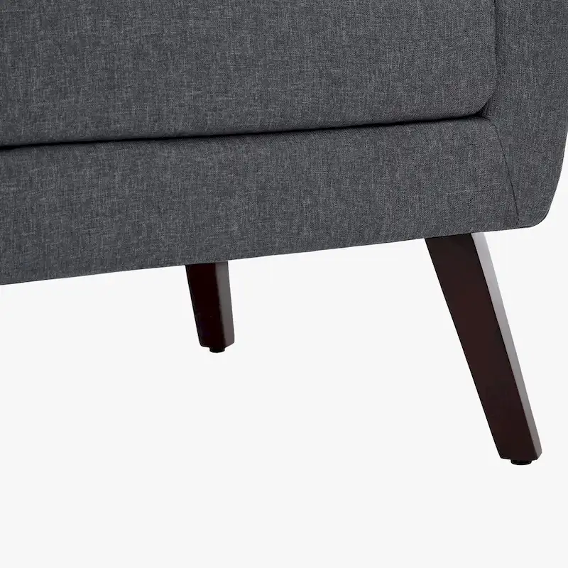 Linen Upholstered Accent Chair Wingback Armchair Set of 2