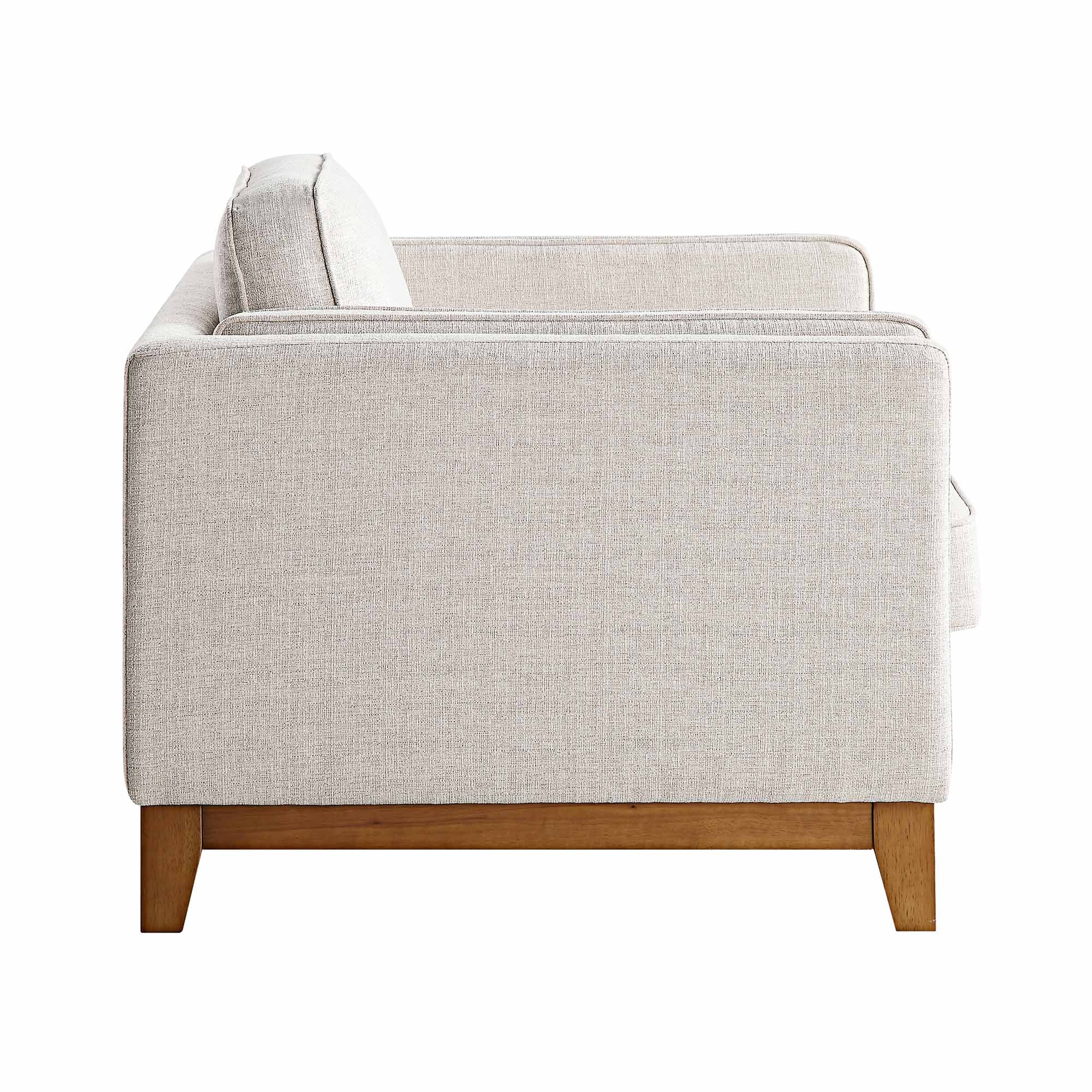 Oatmeal Fabric Sofa, 1-Seater