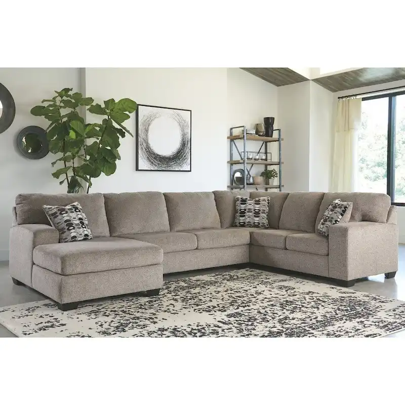 Ballinasloe 3-Piece Sectional with Left Facing Chaise - Platinum