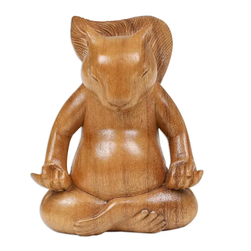 Novica Handmade Prudent Master Wood Statuette
