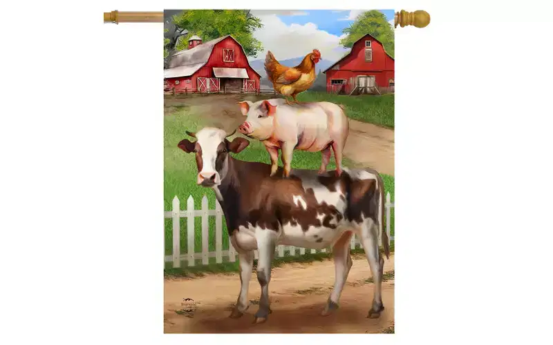Briarwood Lane Summer House Flag 40x28 For Outdoor Farm Friends For Summer House Flag