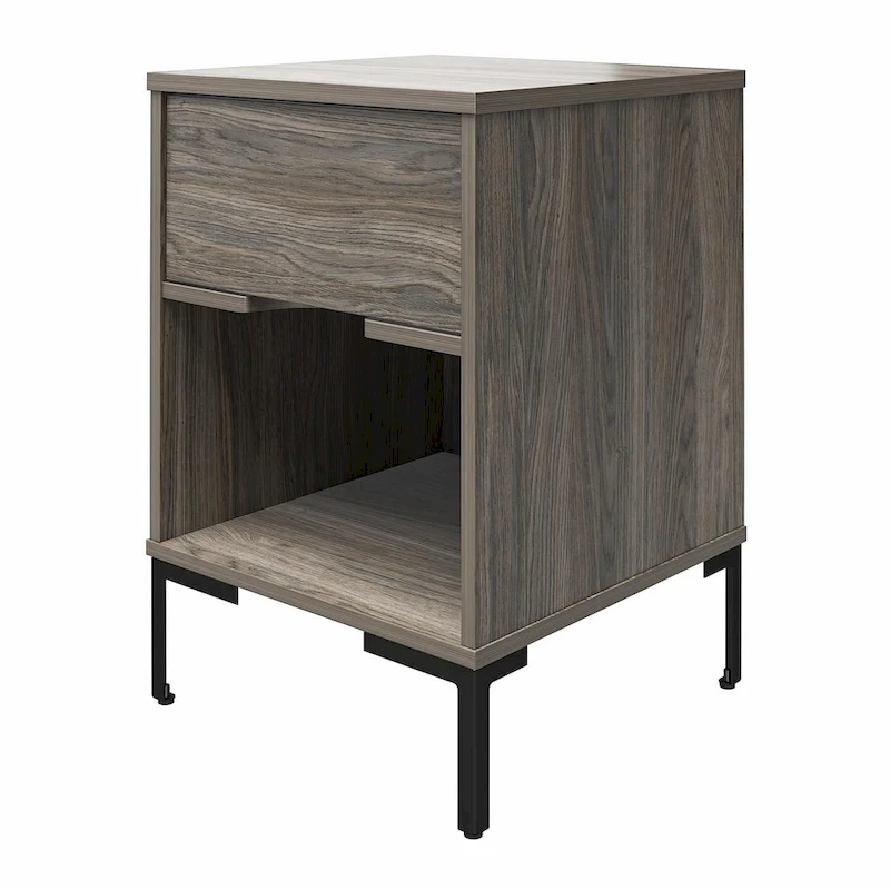 Ameriwood Home Leyden Nightstand, Weathered Oak