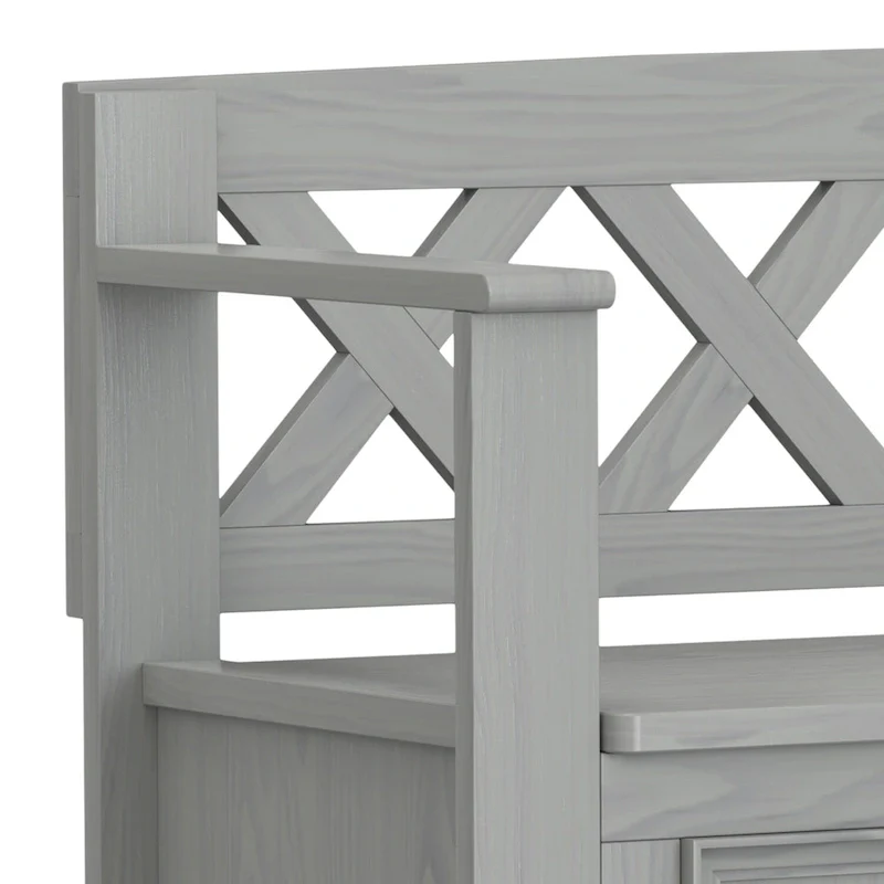 48 Inch Solid Wood Entryway Storage Bench - Seats 2