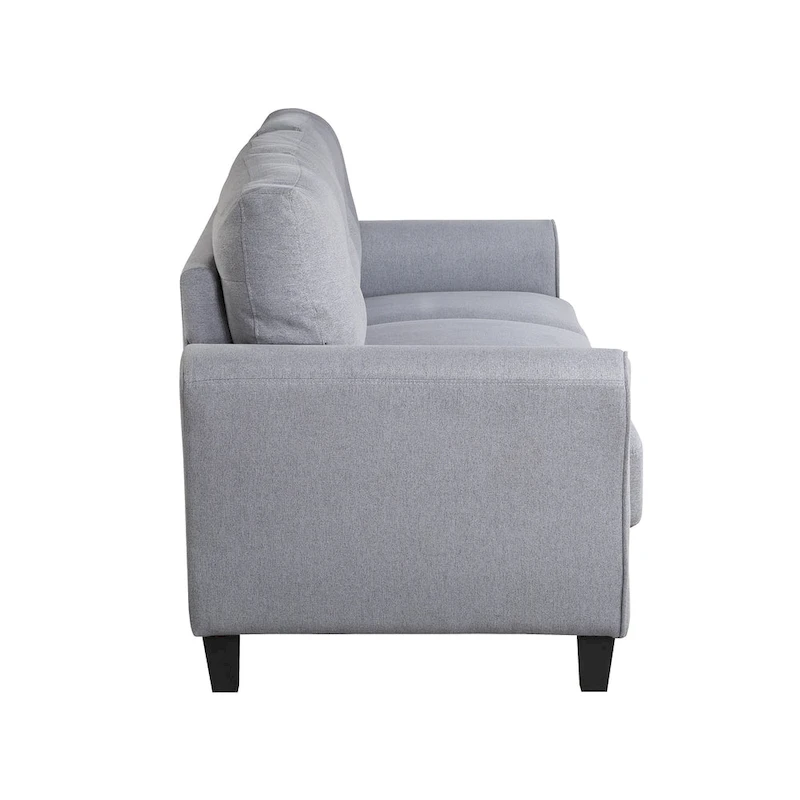 Grey Linen Upholstered Couch Sofa - 30.00 x 79.90 x 34.50