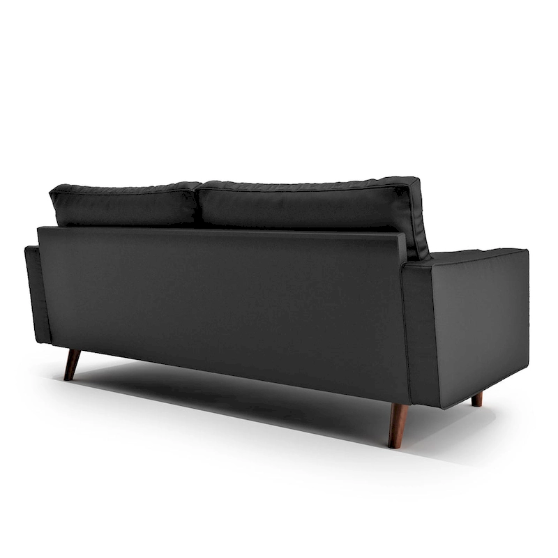 US Pride Faux Leather Mid-century Modern Sofa