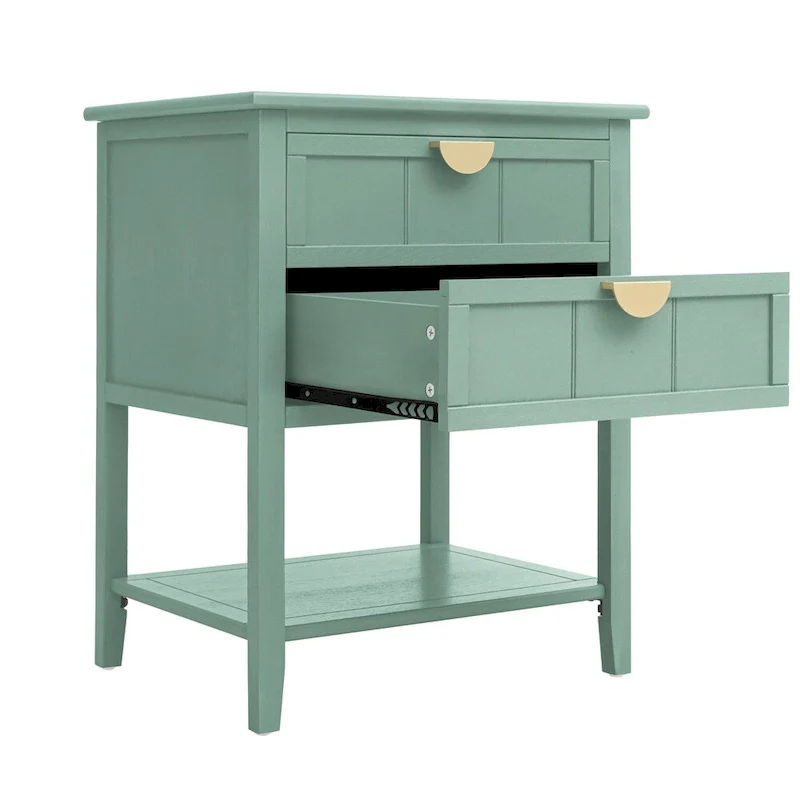 2 Drawer Side Table, American Style Nightstand