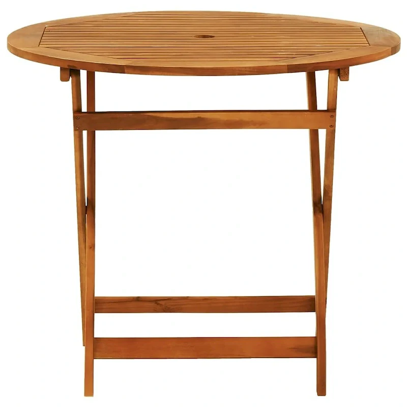 vidaXL Folding Patio Table 35.4x29.5 Solid Eucalyptus Wood