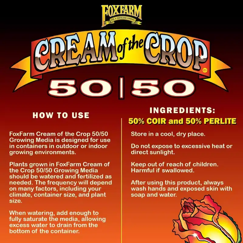 FoxFarm 50/50 Cream of the Crop Perilite & Coconut Coir, 2 cu ft