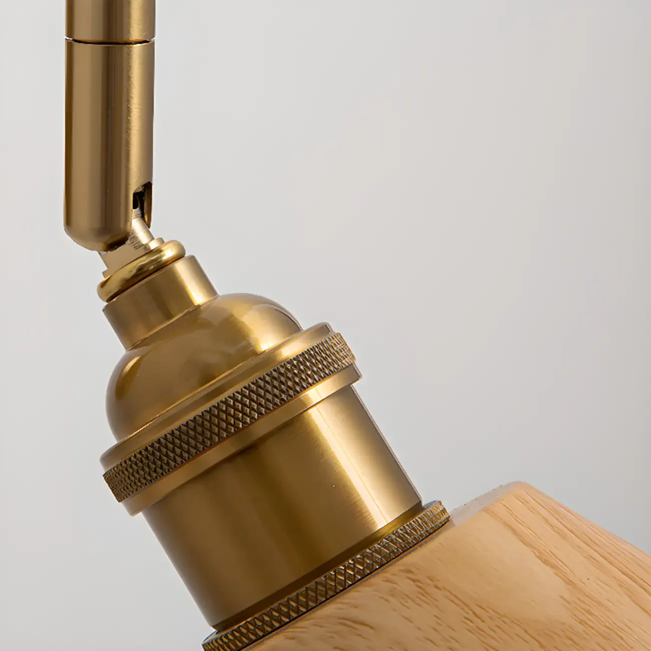 Mini Cone Modern Vanity Light with Walnut Shade