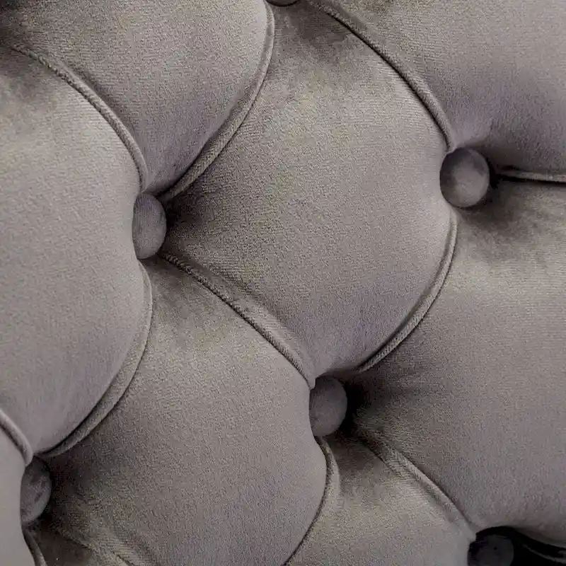 Office Chair with Wheels, Adjustable Height, Velvet Upholstered Tufted Button Computer Desk Chair Swivel