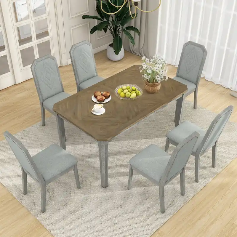 Bala Farmhouse 7-Piece Dining Sets by GDFStudio