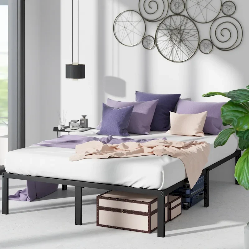 Black Metal Platform Bed Frame