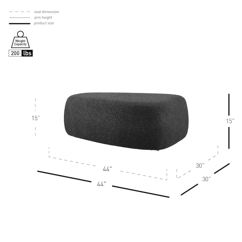 Carlese Boucle Ottoman