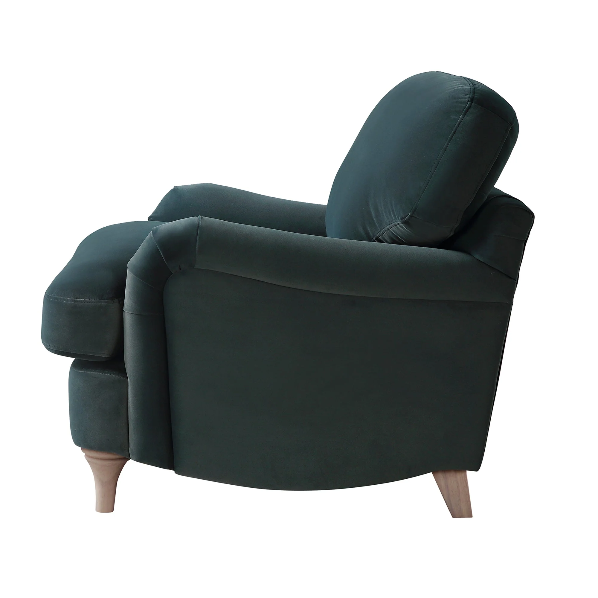 Aegean Blue Velvet Sofa, 1-Seater