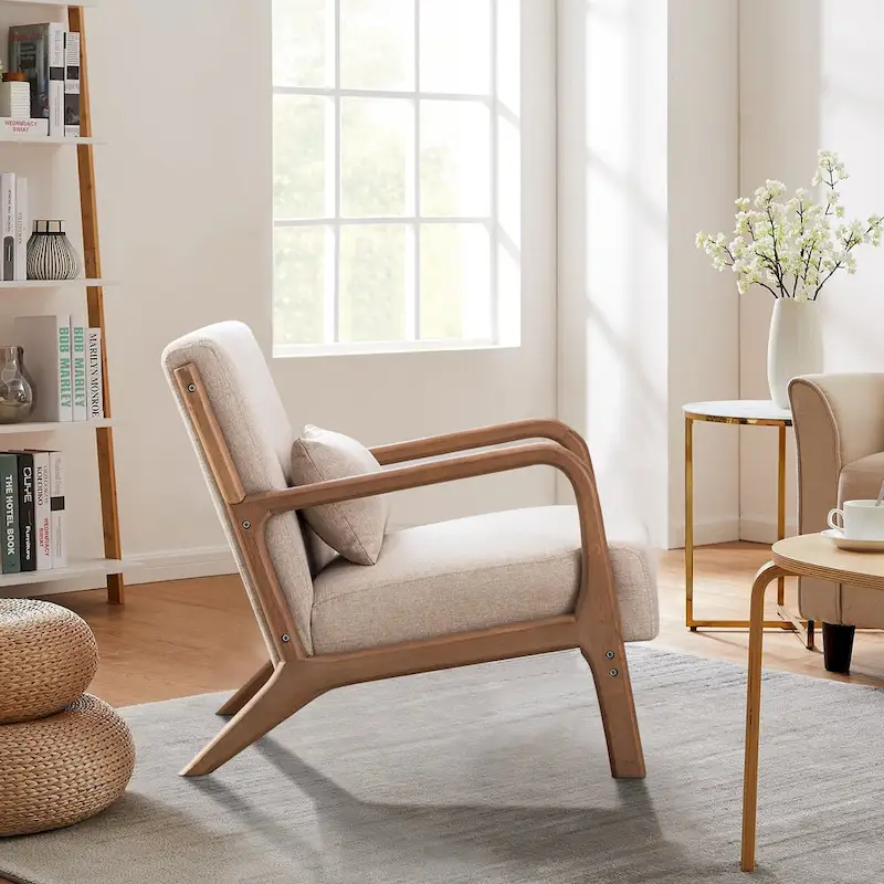 Ebello Modern Solid wood Accent Chair