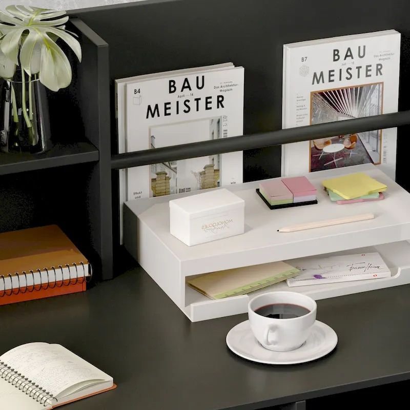 Kerrogee 47.2L Reception Counter Desk with Lockable Drawers Table